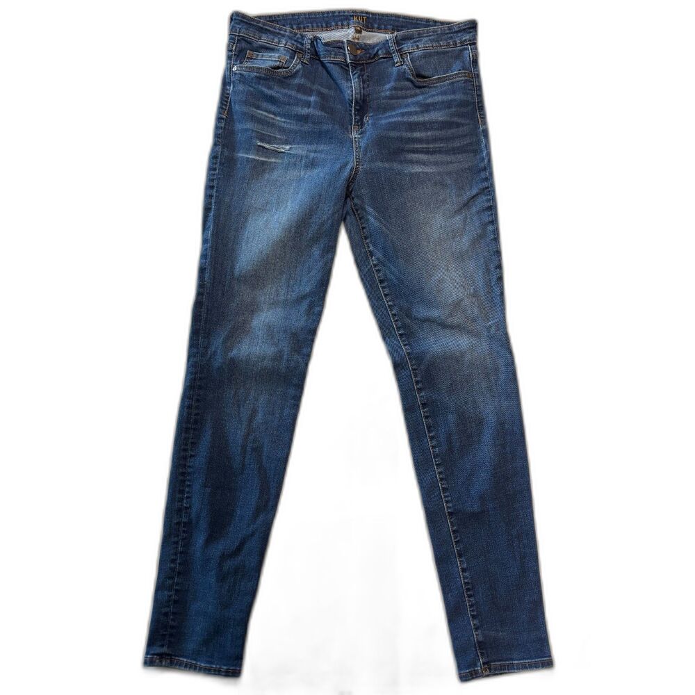 Kut from the Kloth Skinny Women's Jeans 14L Blue Distressed